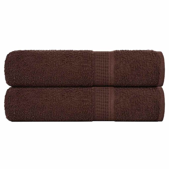 vidaXL - Badhanddoeken - FROGN - 2 - st - 100x150 - cm - 360 - g/m² - bruin