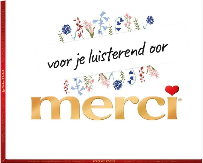 merci voor je luisterend oor - 250g merci Finest Selection Assorted chocolade bonbons