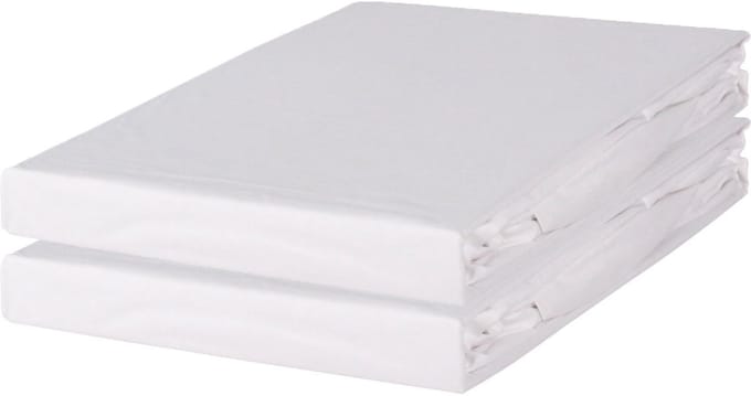 Linolux Kussensloop 400 count Satijn White 2x 60x70