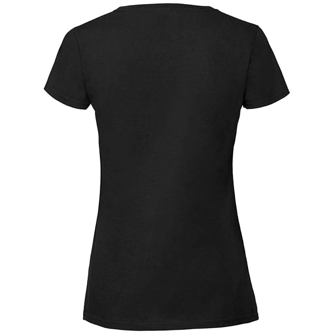 Fruit Of The Loom Vrouwen / Dames Fit Ringgesponnen Premium Tshirt (Zwart)