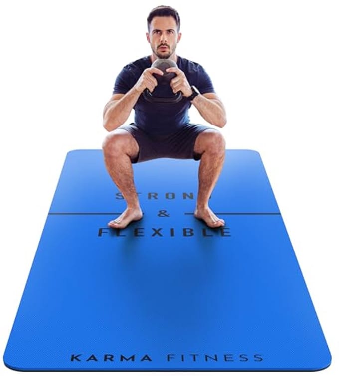 Extra brede en dikke yogamat voor thuisfitness en pilates