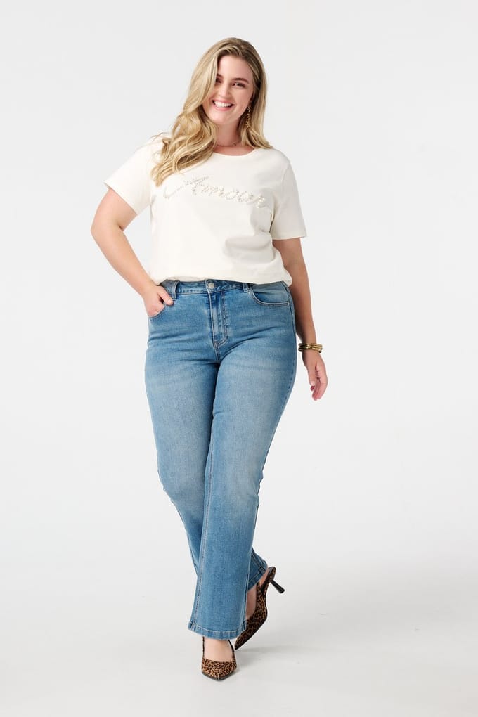 MS Mode Jeans Flared leg jeans JASMIN