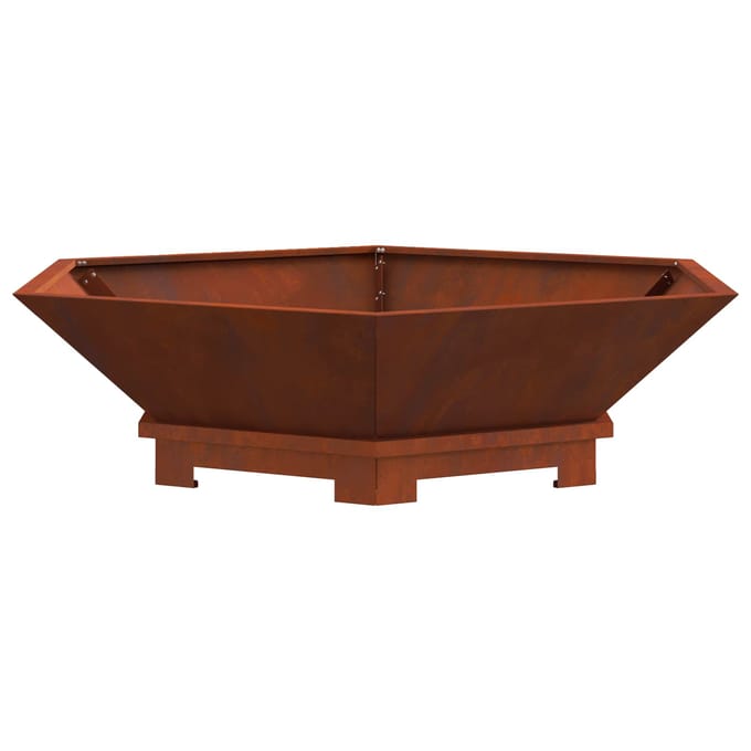 vidaXL - Vuurkom - Roestkleurig - 100 - x - 100 - x - 28 - cm