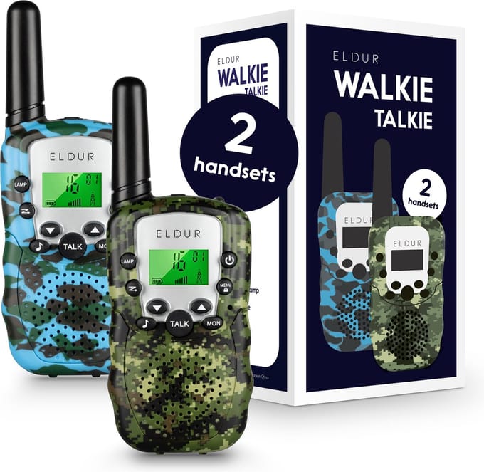 Eldur® Walkie Talkie Voor Kinderen - Set van 2 stuks - Camouflage