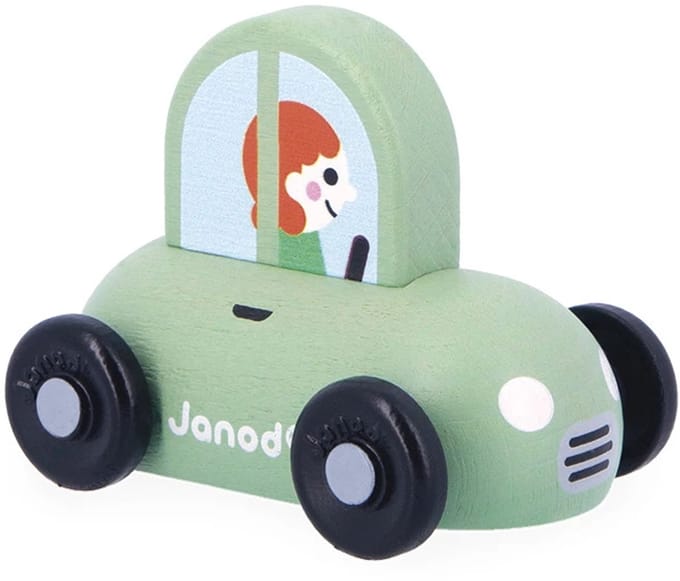 Janod - Cross Roads - Houten groene auto