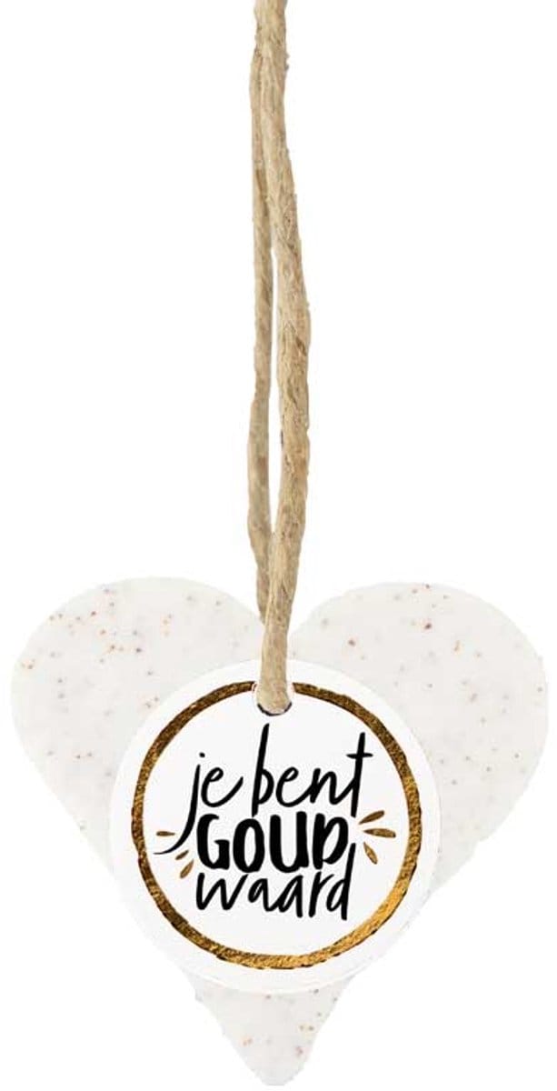 100%LEUK - Zeephart - Wit - Je bent goud waard