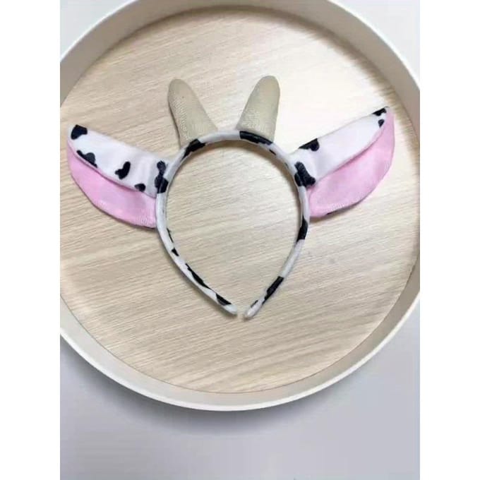 Halloween Koe Grote Oor Hoofdband white