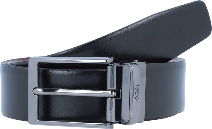 JOOP! Leren Riem Adjustable Coll. Belt 3,5 CM W80 Black-Cognac Zwart Bruine