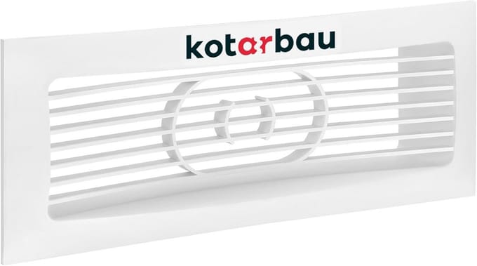Systeemventilatierooster Rechthoekig met Terugstroomklep en Flens Wit