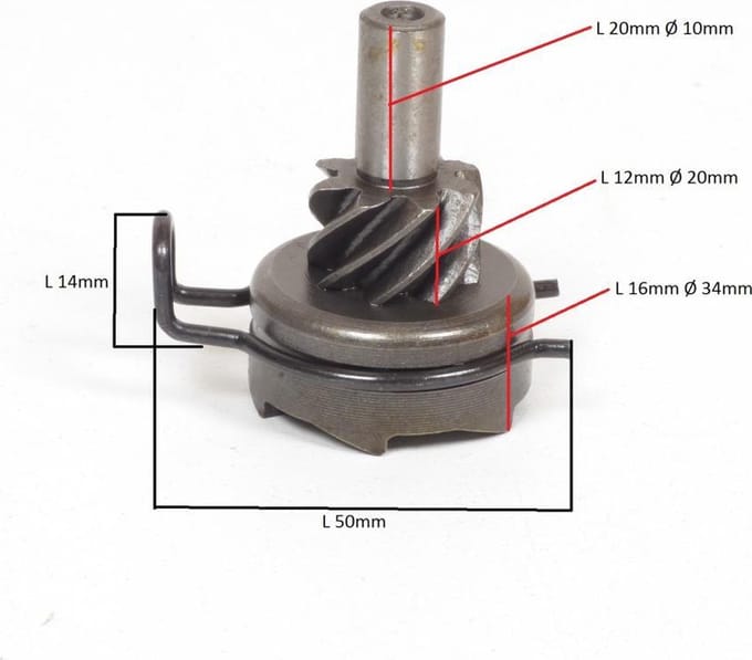 P2R-kickplaat voor Chinese 50cc-scooter (Gy6), nieuw