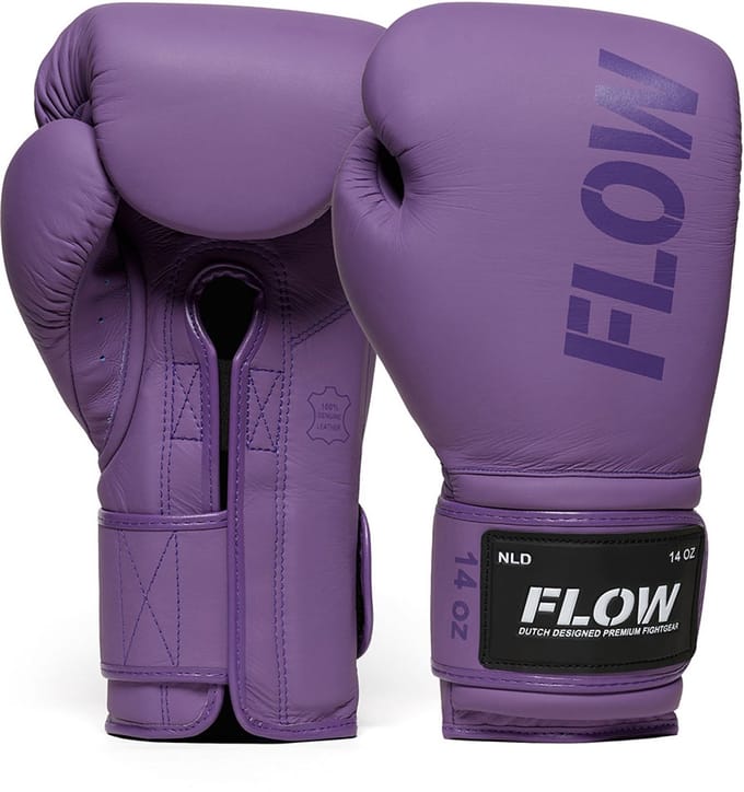 Flow - Challenge Bokshandschoenen - Echt Leer - Paars 16 oz