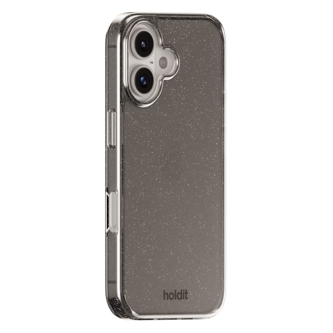 Holdit Glitter Case geschikt voor Apple iPhone 16 - Zwart