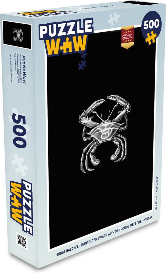 Puzzel Ernst Haeckel - Krab - Oude meesters - Vintage - Dieren - Kunst - Legpuzzel - Puzzel 500 stukjes