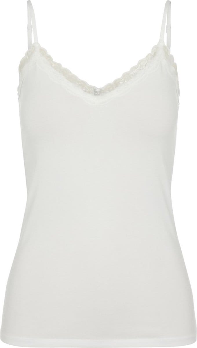 Pieces Top Pckate Lace Singlet Noos 17087739 Cloud Dancer Dames Maat - S
