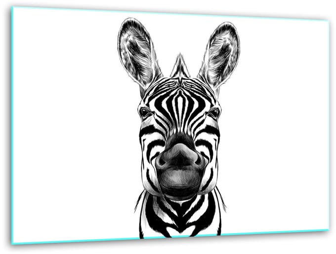 TMK ArtDeko - Snijplank - 40x30 cm - Gehard Glas - Zebra Motief