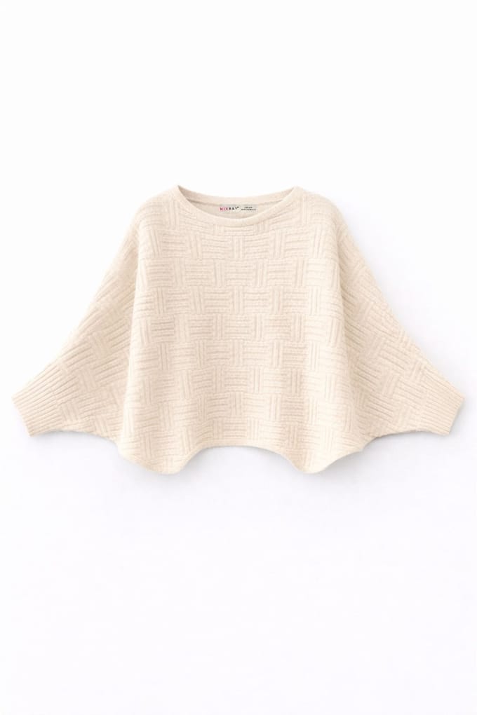 Oversized Geribbelde Crew Neck Trui