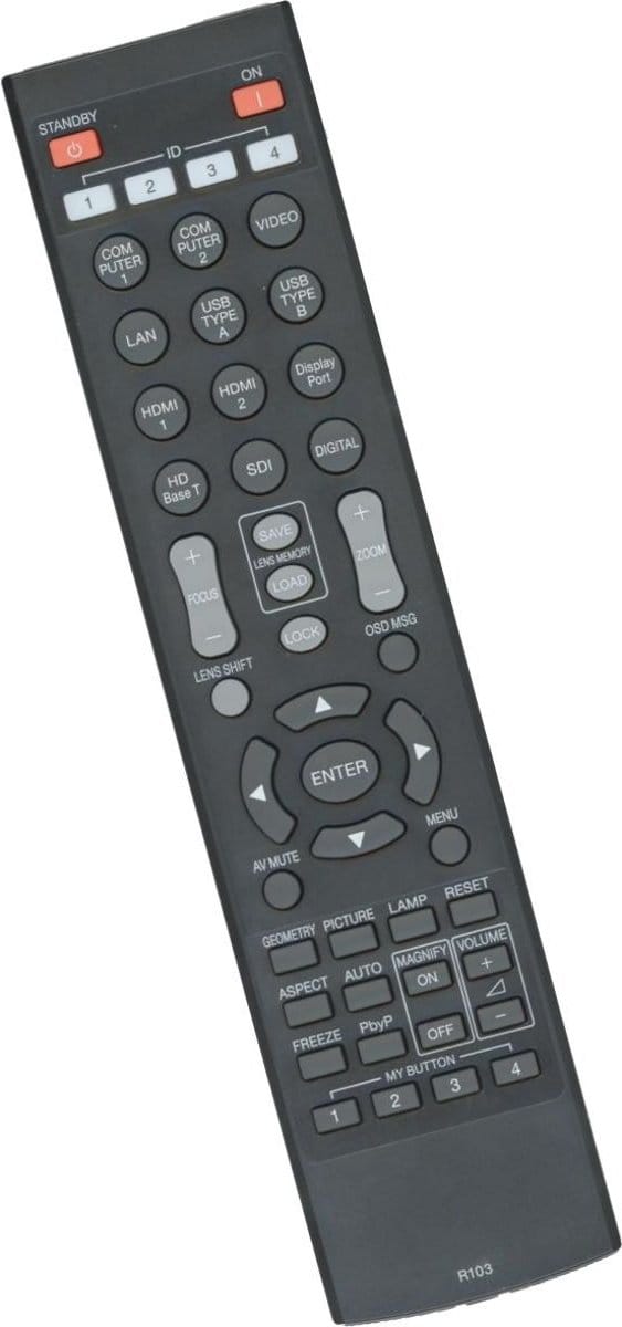 Hitachi, Dukane en Maxell R103 / HL02805 compatibele Beamer Afstandsbediening