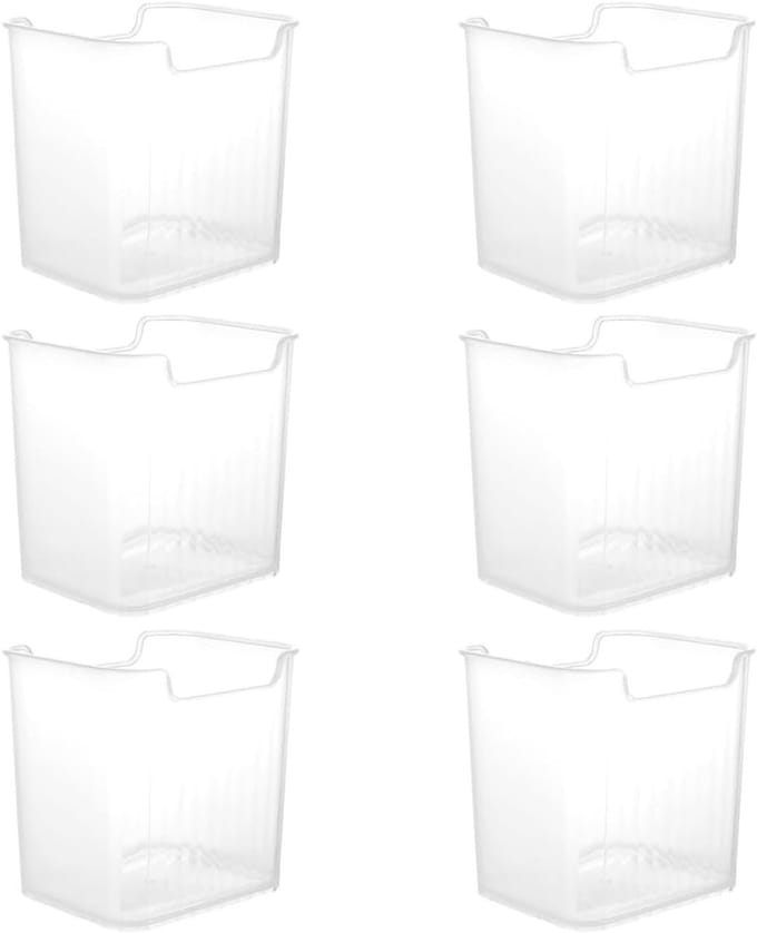 Set van 6 Transparante Koelkast Organizers voor Efficiënte Opslag in Keuken en Eetkamer