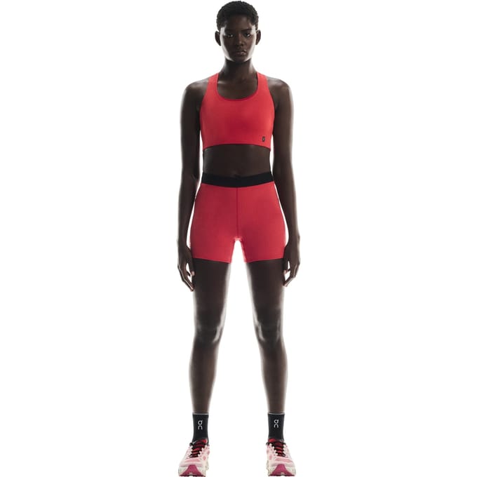 On Pace Tights Short 1 W Red Red Maat: S | Korte Broeken Outlet | Dames | Rood