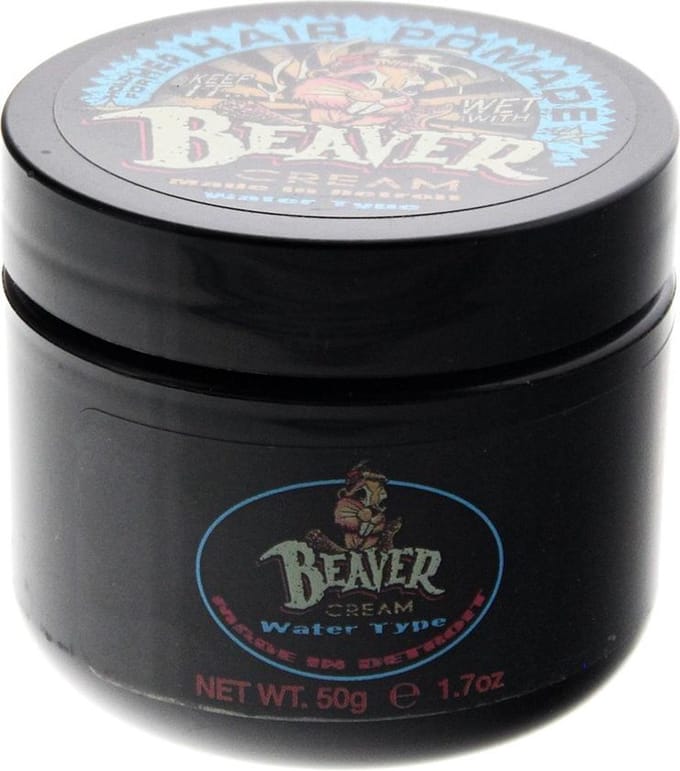 Cock Grease, Beaver Cream Water Type, Haarstyling Pomade, Glanzende Finish, Lichte Tot Medium Fixatie, 50 g