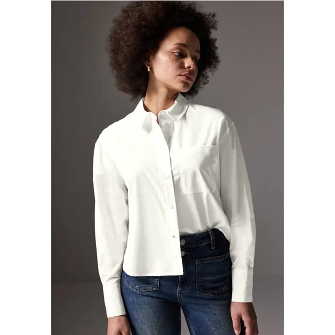 Overhemdblouse met knoopsluiting