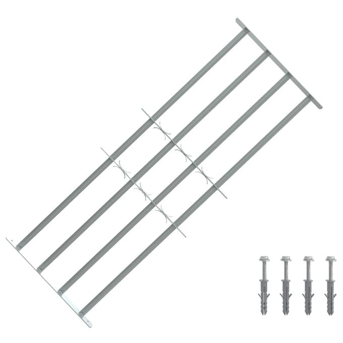 vidaXL - Beveiligingsrooster - voor - ramen - met - 4 - kruisbalken - 3 - st