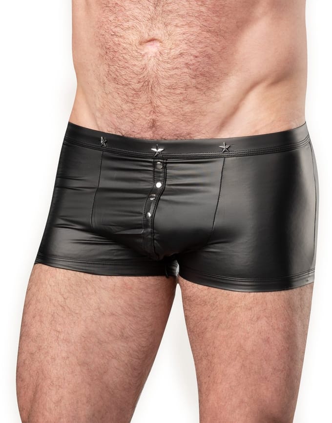 Amorable - Wetlook Herenshort - Zwart M/L