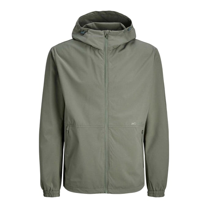 Jack And Jones Heren Lichtgewicht Jas met Capuchon (Agave Groen)