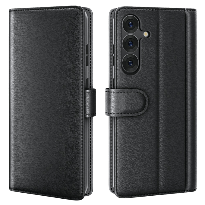 Amorus Samsung Galaxy S26 Luxe Lederen Bookcase Zwart