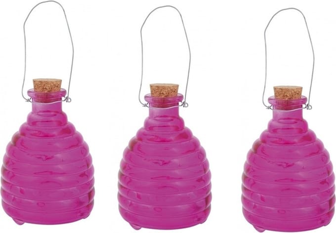3x wespenvanger roze - 14 cm - wespenval / wespenvanger