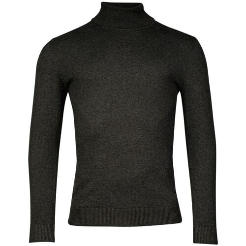 Baileys Trui Rollneck Cotton Cashmere Single Knit Dark Grey / male