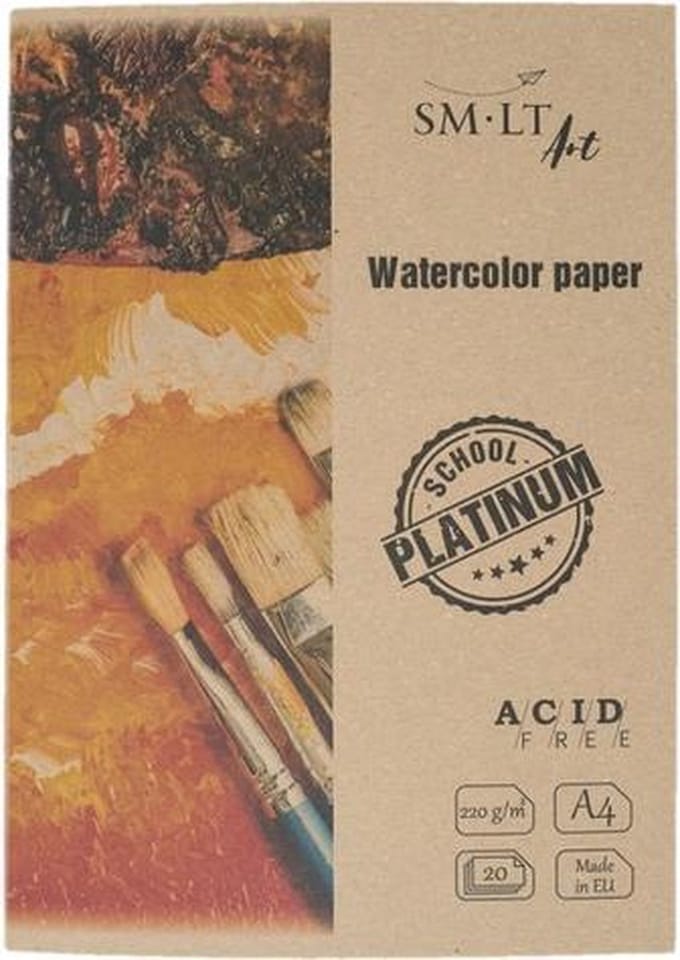 SMLT SMLT Aquarelpapier A4 220gr 20 vel Wit