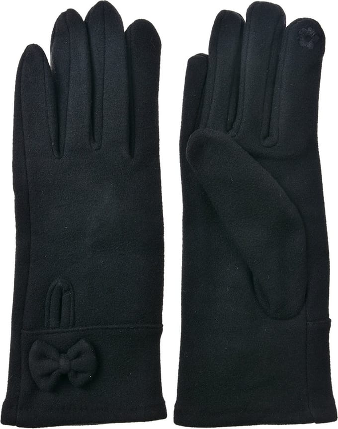 Clayre & Eef Handschoenen Winter 9x23 cm Zwart Polyester