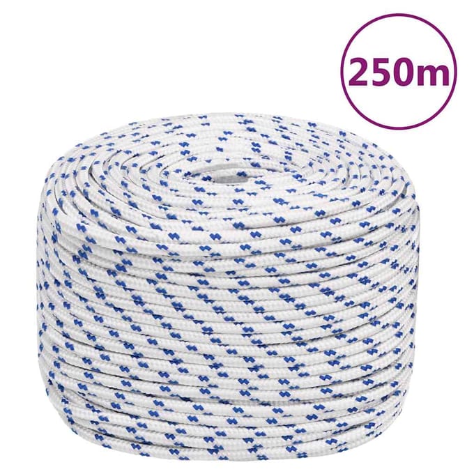 vidaXL - Boot - touw - 8 - mm - 250 - m - polypropyleen - wit