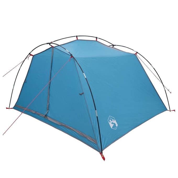 vidaXL - Tunneltent - 4-persoons - Blauw - 185T - Polyester - met - PU - Coating