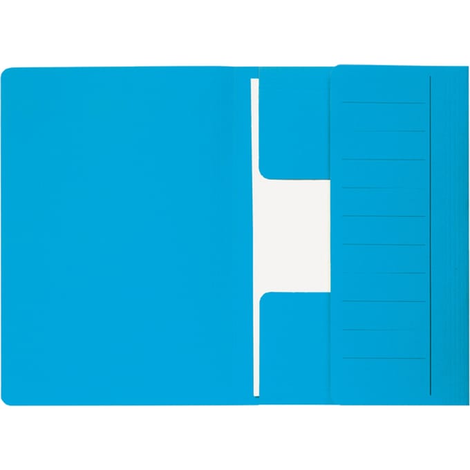 Dossiermap Secolor  Mammoet folio 3 kleppen 270gr blauw