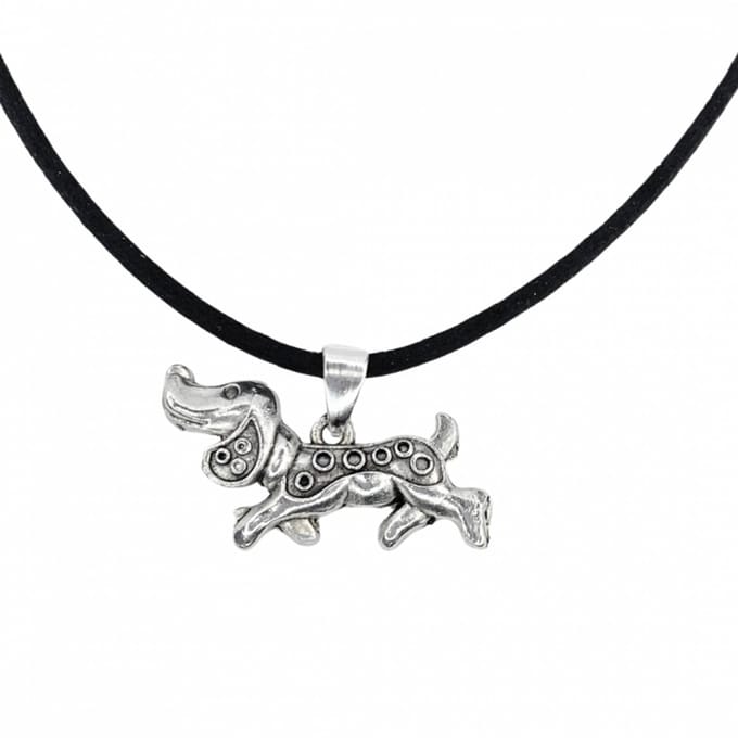 Ketting hond zilverkleur teckel 45 cm - Charme Bijoux