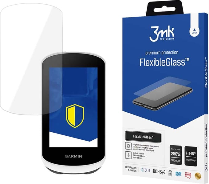 3mk FlexibleGlass hybrid glass on Garmin Edge Explore 2