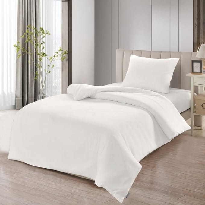 Lavella Sade Dekbedovertrek Set 4-delig - Wit - 200x220cm