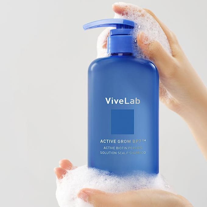 [ViveLab] Shampooing pour cuir chevelu à la solution active de peptides de biotine 550 ml blue