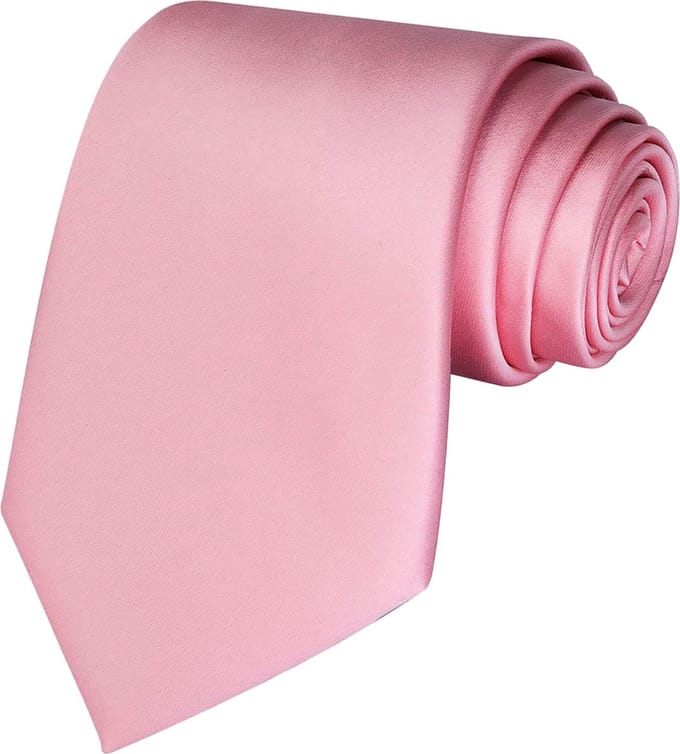 Fako Fashion - Stropdas - Effen - Satijn - 8cm - 145cm - Roze