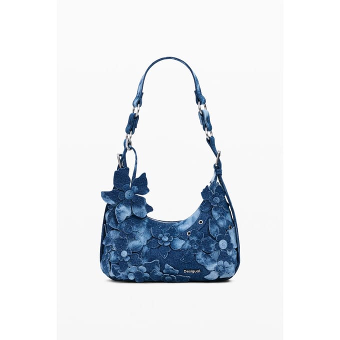 Desigual schoudertas Curio Denim Shoulder Bag Denim Dark Blue blauw