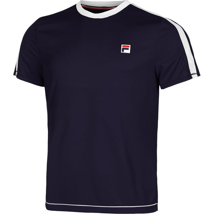 Fila Elias T-shirt Heren-Donkerblauw,Wit