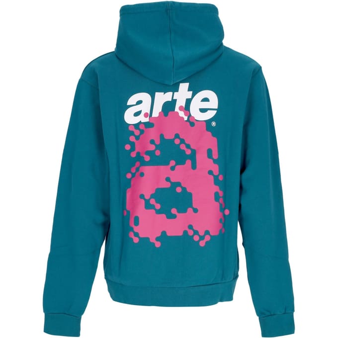 Harmon Back A Pixel Hoodie Lichtgewicht herenhoodie Blue Lagoon