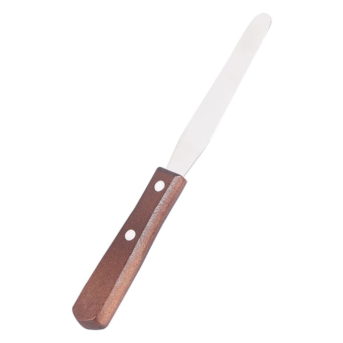 Harsspatel Metaal Hars Mengmes Applicator Houten Handvat Ontharingsgereedschap white