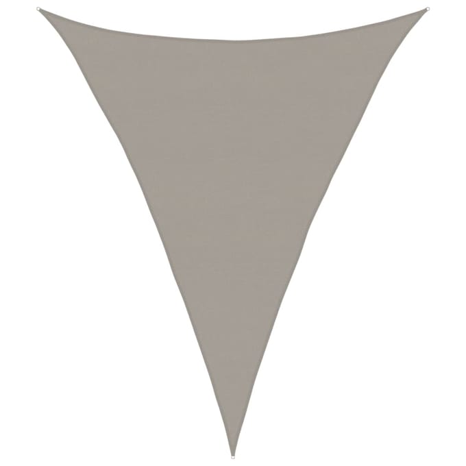 vidaXL - Zonnezeil - 160 - g/m² - driehoekig - 5x6x6 - m - HDPE - lichtgrijs