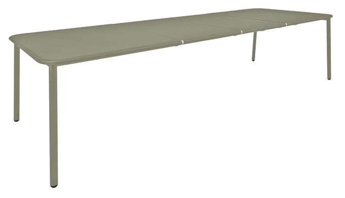 Emu Yard tafel - aluminium - grijs/groen - L (uittrekbaar)
