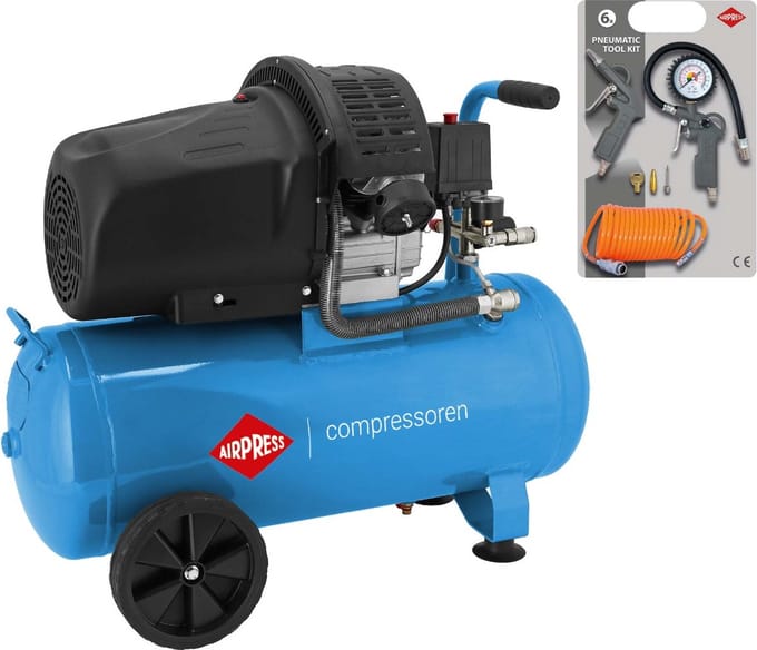 Compressor HL 425-50 8 bar 3 pk/2.2 kW 280 l/min 50 l met accessoires