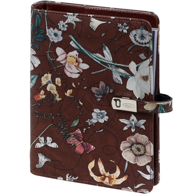 1111-31 Personal organizer Bloemenzee bruin 1 week per 2 paginas 2026-2027-2028