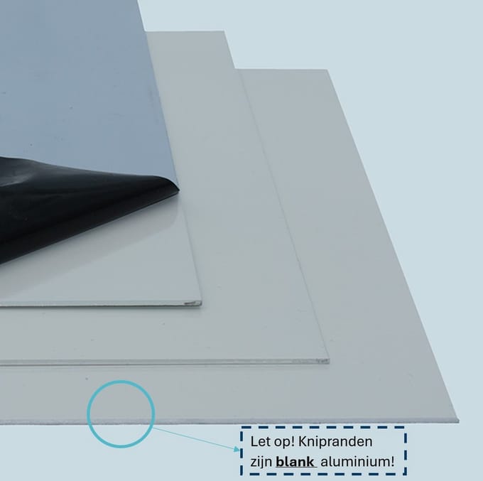 Aluminium Plaat - RAL 9010 - Zuiverwit - 1,5mm, 750x500mm